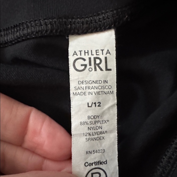 Athleta Girl Chit Chat Leggings 3 pair Size Large / 12 Black and Pink - Picture 9 of 13